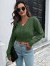 'Aiyana' Cable-Knit Cropped Sweater - Celes Fashion